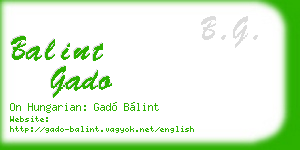balint gado business card